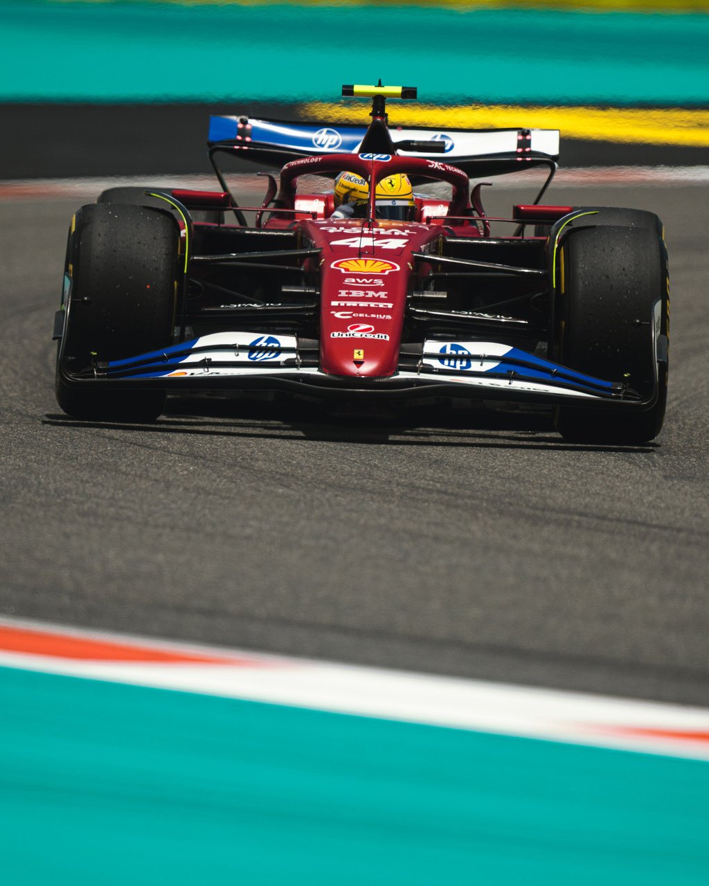2025 Miami Grand Prix Sprint sıralama turları Ferrari SF25 Lewis Hamilton pistte
