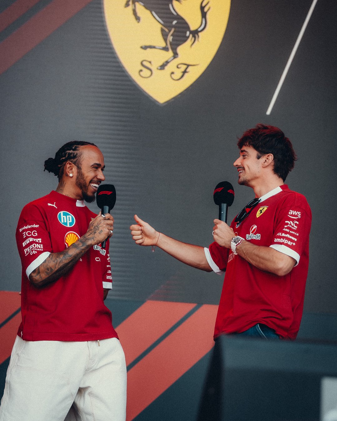 Charles Leclerc ve Lewis Hamilton İspanya GP SF25 2025