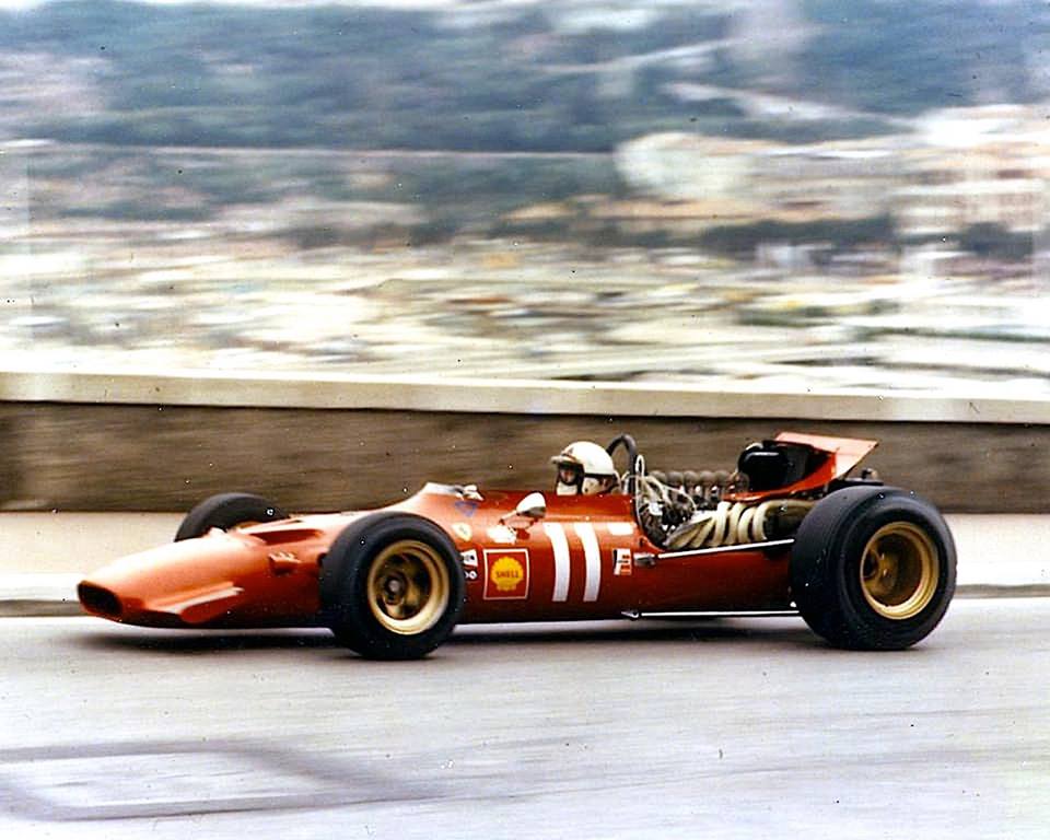 Ferrari 312-69 Chris Amon ile birlikte Monako Grand Prix'sinde