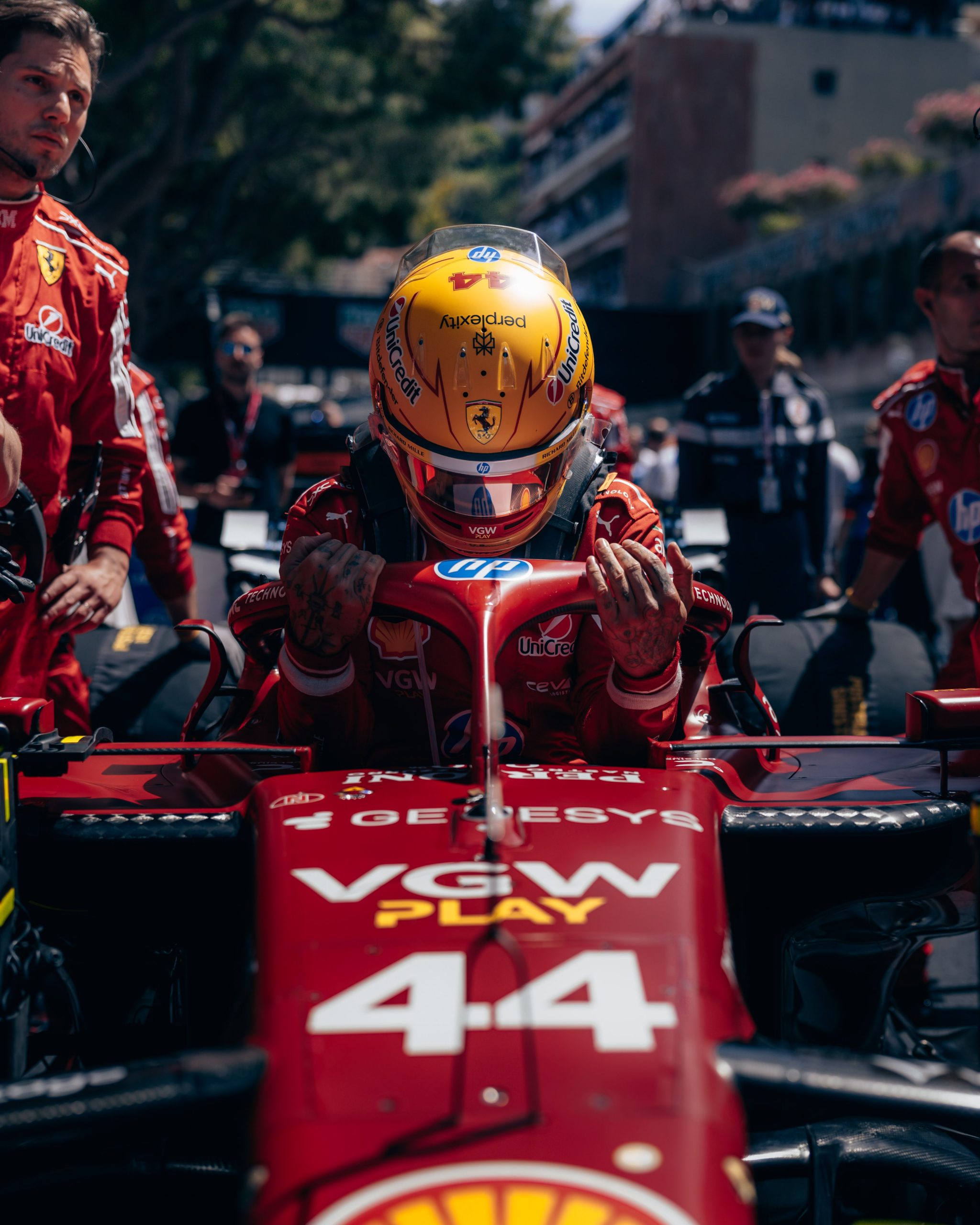 lewis hamilton monako gp 2025 ferrari yarış öncesi